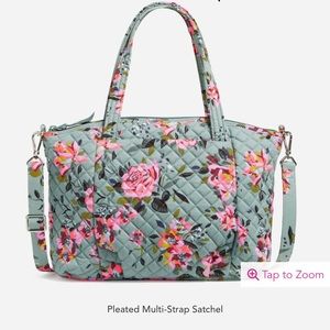 Pleated Multi-Strap Satchel Rosy Outlook